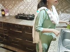 desi sexy stepmom gets angry on him after proposing all round kitchenette pissing