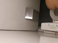 Peeing College Girl Toilet Voyeur 3 - HD