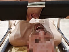 Femdom piss everywhere mouth, His mouth is my toilet